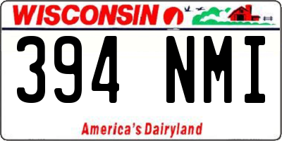 WI license plate 394NMI
