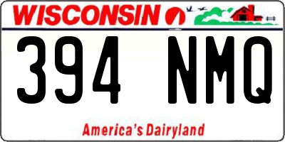 WI license plate 394NMQ
