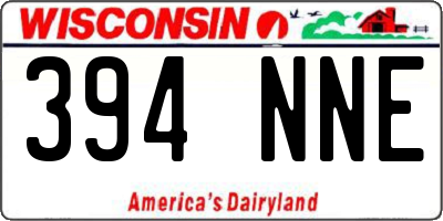 WI license plate 394NNE