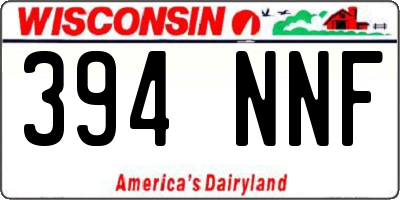 WI license plate 394NNF