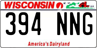 WI license plate 394NNG