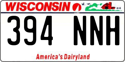 WI license plate 394NNH