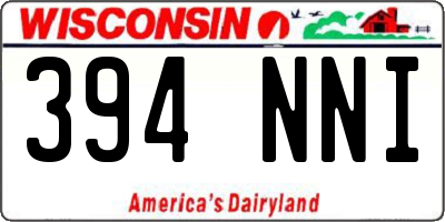 WI license plate 394NNI