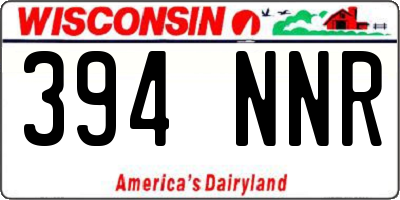 WI license plate 394NNR