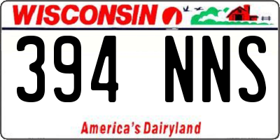 WI license plate 394NNS