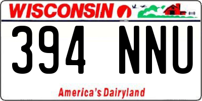 WI license plate 394NNU