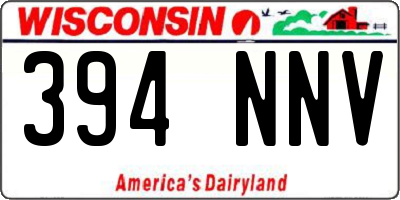 WI license plate 394NNV