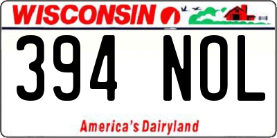 WI license plate 394NOL