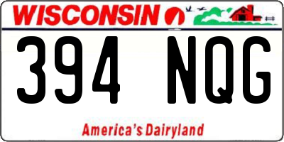 WI license plate 394NQG