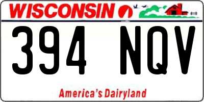 WI license plate 394NQV