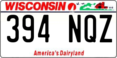 WI license plate 394NQZ