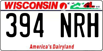 WI license plate 394NRH