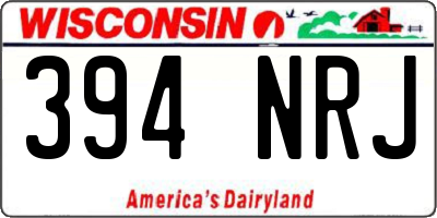WI license plate 394NRJ