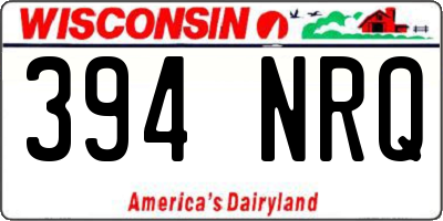 WI license plate 394NRQ