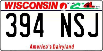 WI license plate 394NSJ