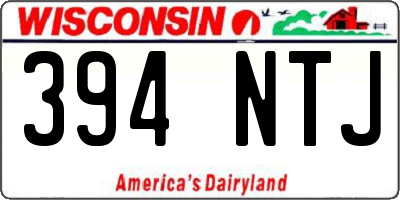 WI license plate 394NTJ