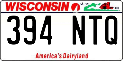 WI license plate 394NTQ