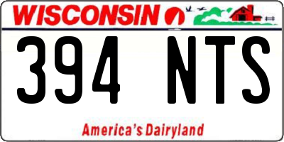 WI license plate 394NTS