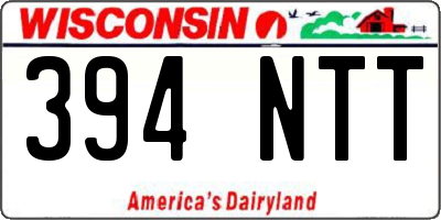 WI license plate 394NTT