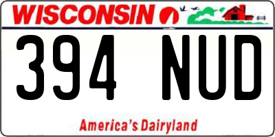 WI license plate 394NUD