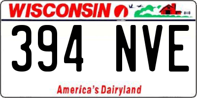 WI license plate 394NVE