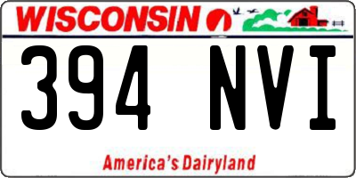 WI license plate 394NVI