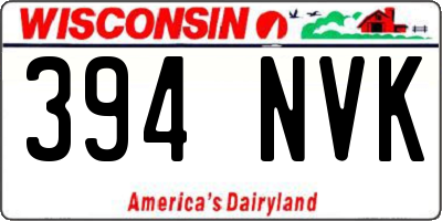 WI license plate 394NVK