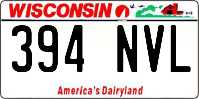 WI license plate 394NVL