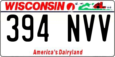 WI license plate 394NVV