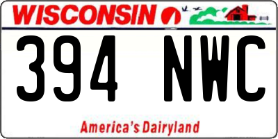 WI license plate 394NWC