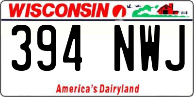WI license plate 394NWJ