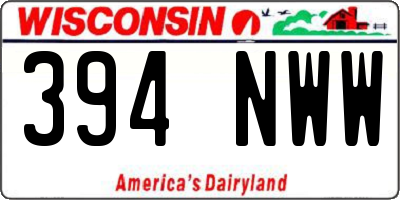 WI license plate 394NWW
