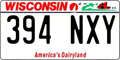 WI license plate 394NXY