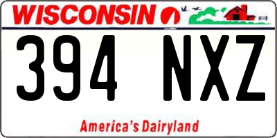 WI license plate 394NXZ