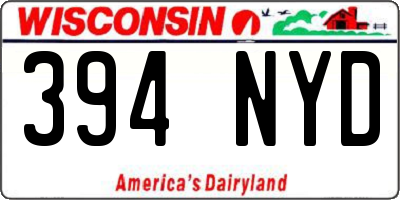 WI license plate 394NYD