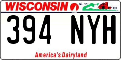 WI license plate 394NYH