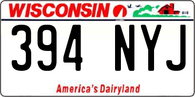 WI license plate 394NYJ