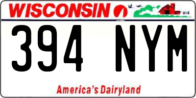 WI license plate 394NYM