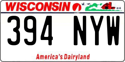 WI license plate 394NYW