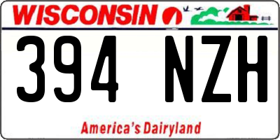 WI license plate 394NZH