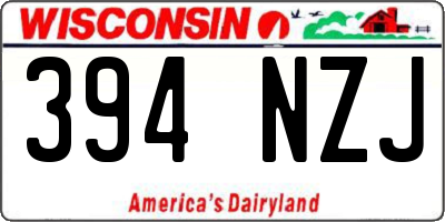 WI license plate 394NZJ