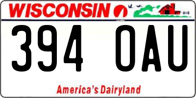 WI license plate 394OAU