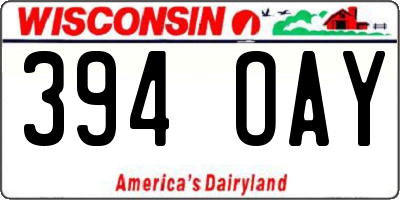 WI license plate 394OAY