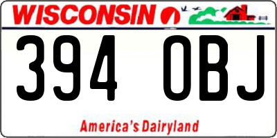 WI license plate 394OBJ