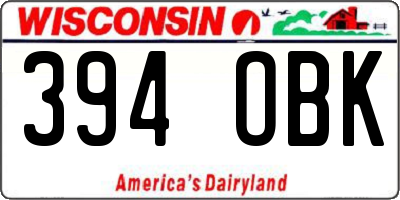 WI license plate 394OBK