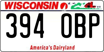 WI license plate 394OBP