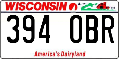 WI license plate 394OBR