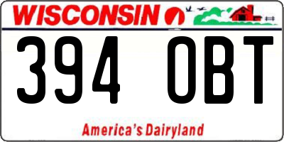 WI license plate 394OBT