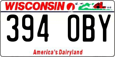 WI license plate 394OBY