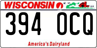 WI license plate 394OCQ